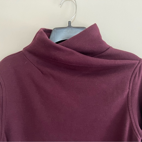 Athleta Cozy Karma Twist Neck Sweatshirt in Burgundy "Spiced Cabernet", size XXS - Picture 7 of 11